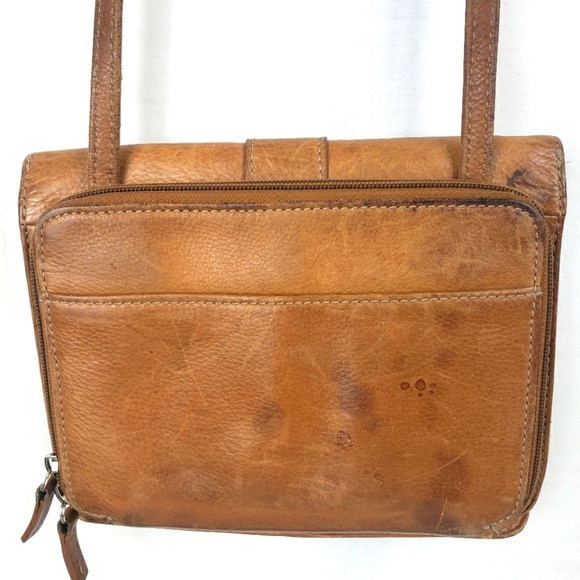 Fossil Tan Leather Crossbody Purse Small - Picture 2 of 8